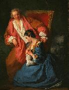 SUBLEYRAS, Pierre La Courtisane amoureuse. D'aprs un conte de Jean de la Fontaine oil painting artist